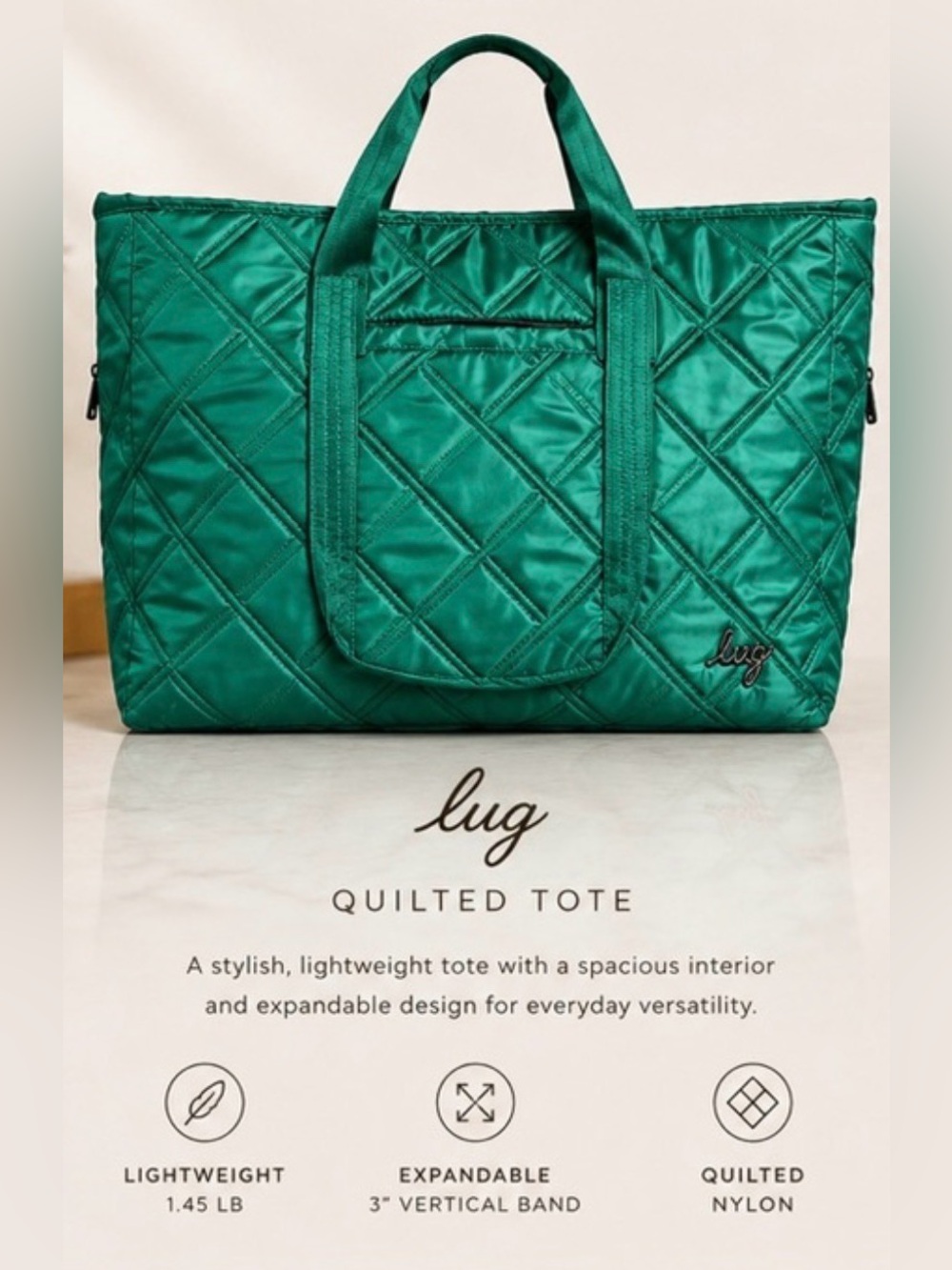 👀RARE Lug Ferry Special Edition!  XL 🌴Kelley Green 🌴Bag